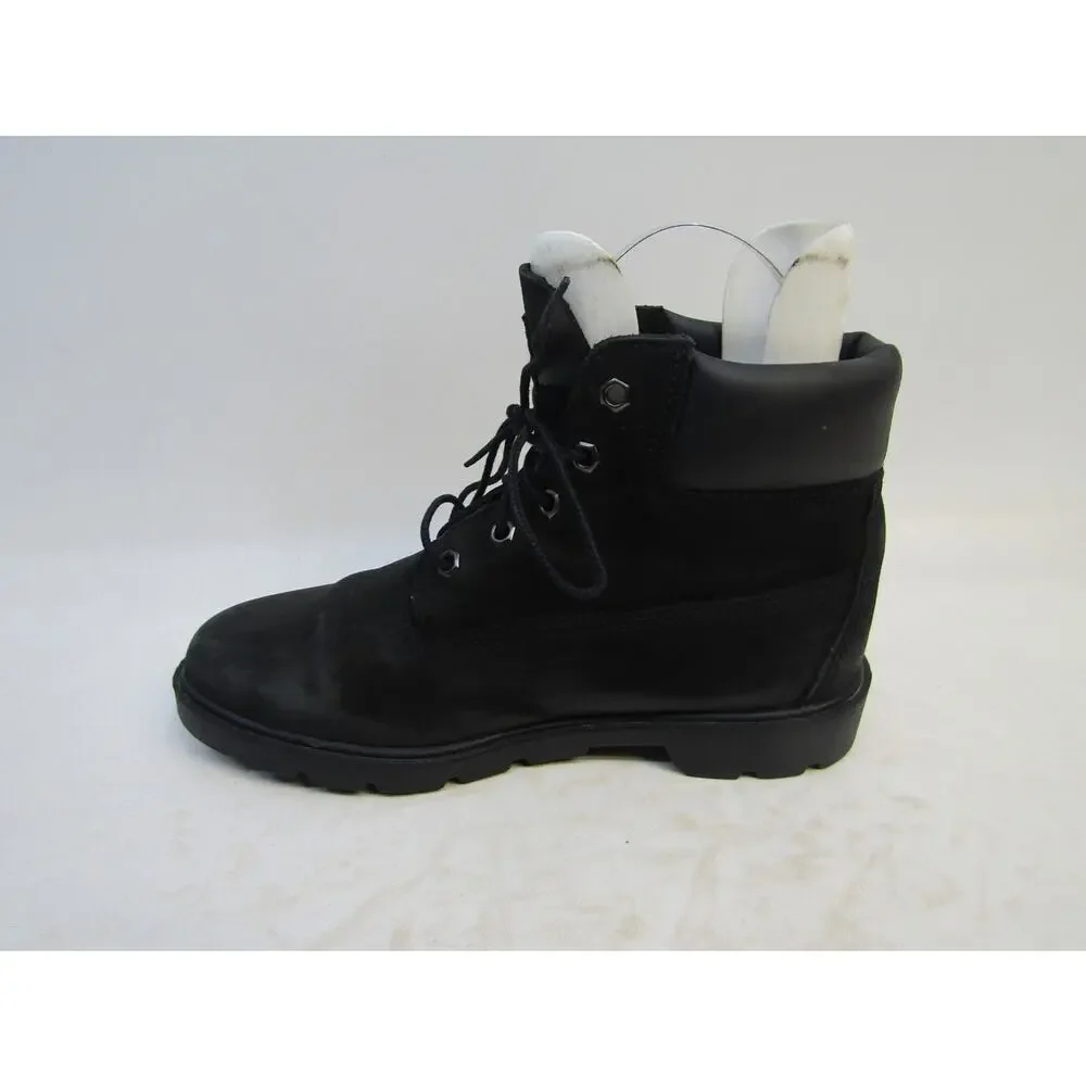 Timberland Boys Youth Size 6.5 M Black Leather Laces Ankle Casual Boots